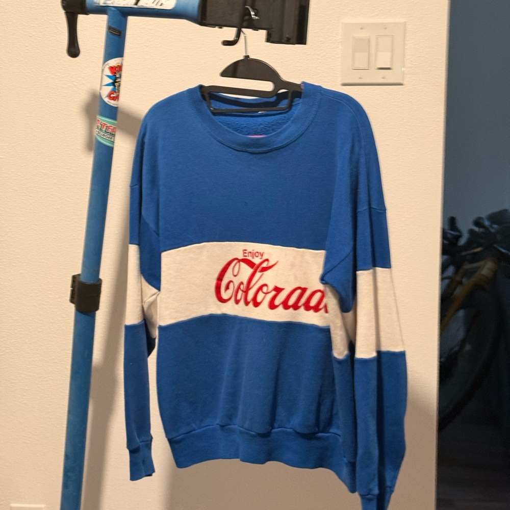 Vintage Blue and White Crewneck Sweater